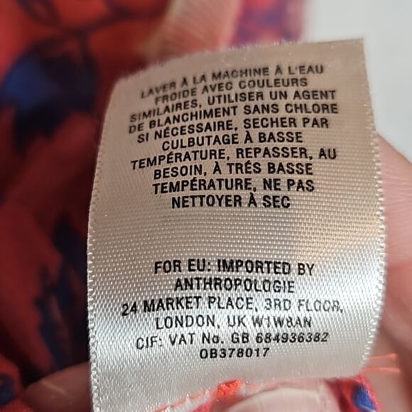 Anthropologie Maeve Abella Floral Butterfly Peplum top - Picture 5 of 8